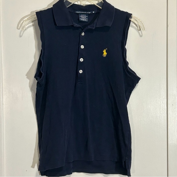 Ralph Lauren Tops - Ralph Lauren Sport Women’s Slim Fit Sleeveless Navy Polo